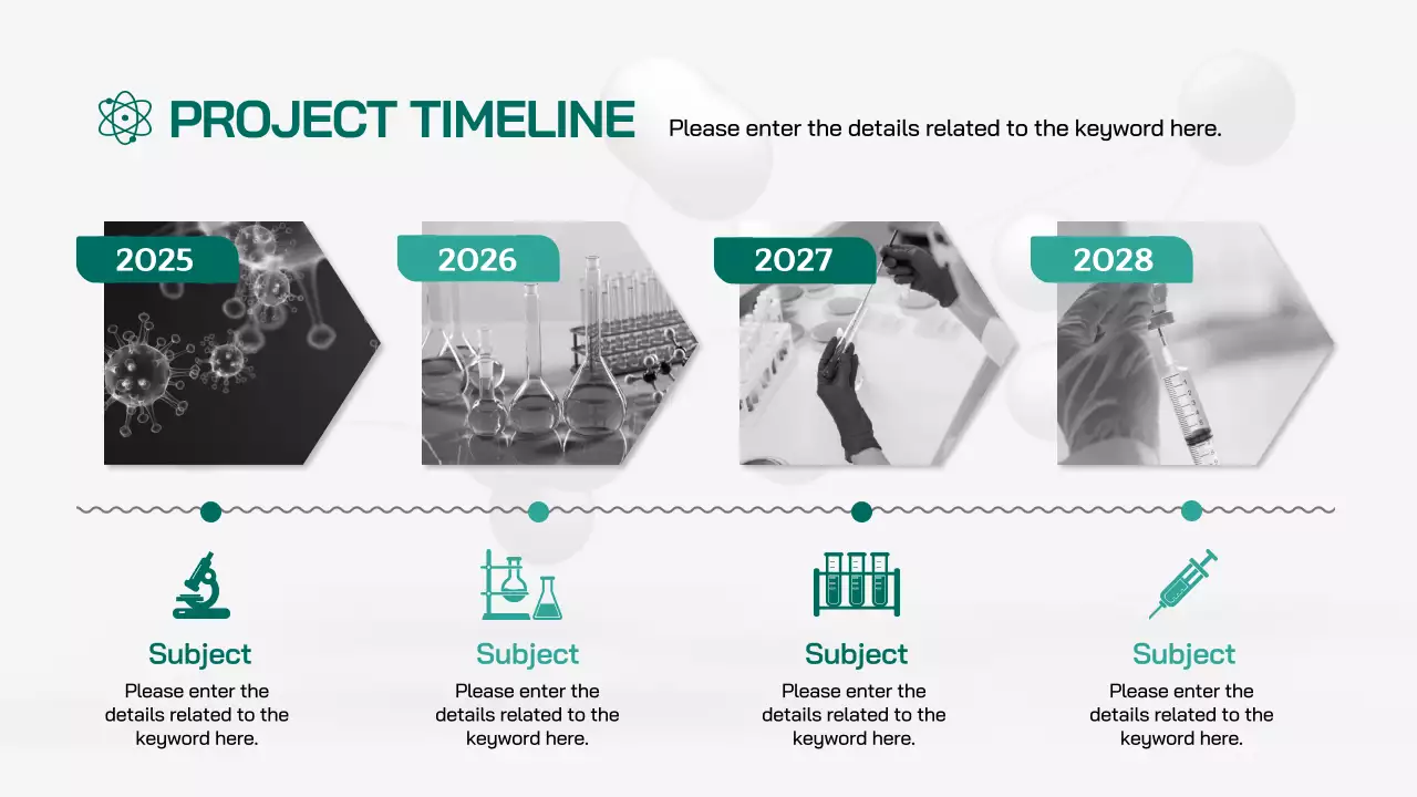 白黒 モダン プロジェクト 計画書 インフォグラフィック