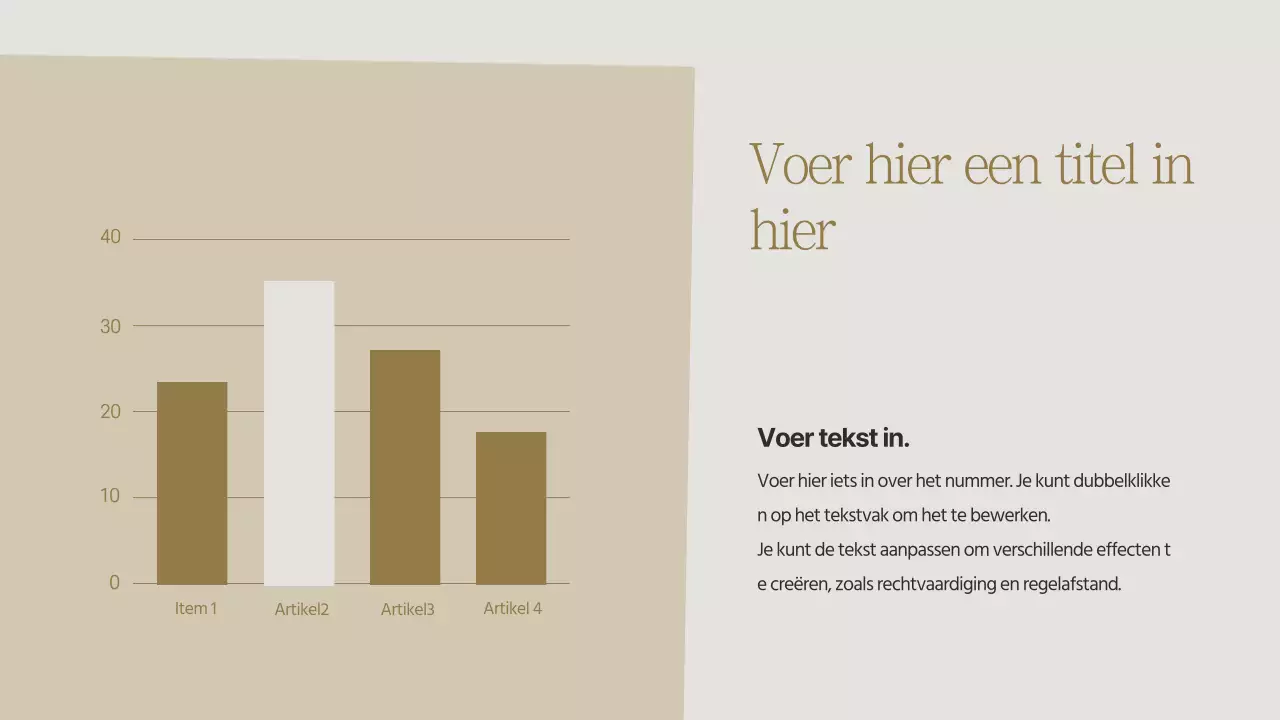 Een eenvoudig staafdiagramontwerp met een herfstthema