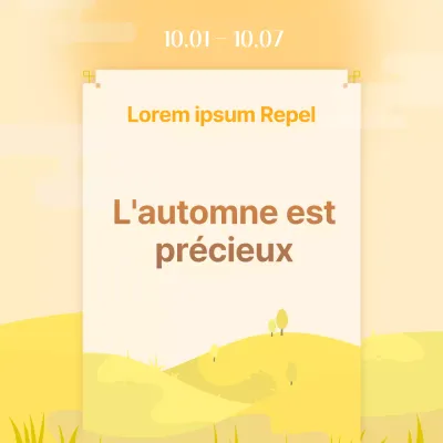 Faites la promotion de vos soldes d'automne sur un fond naturel, jaune et orange.