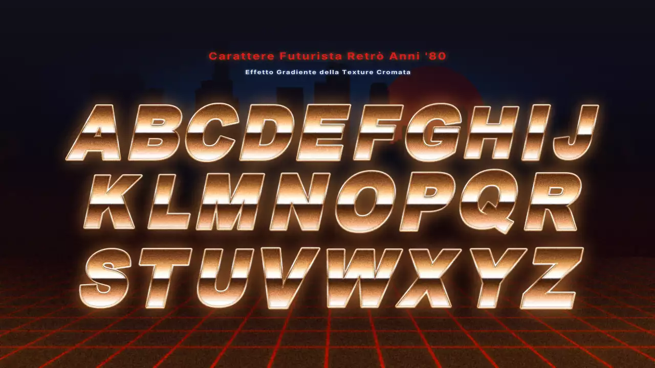 Un insieme di concetti retro-futuristi degli anni '80