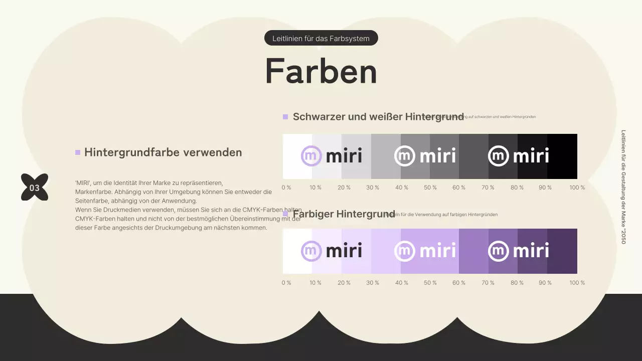Logo-Branding mit trendigen Formen mit schwarzen und violetten AkzentenFaustregeln
