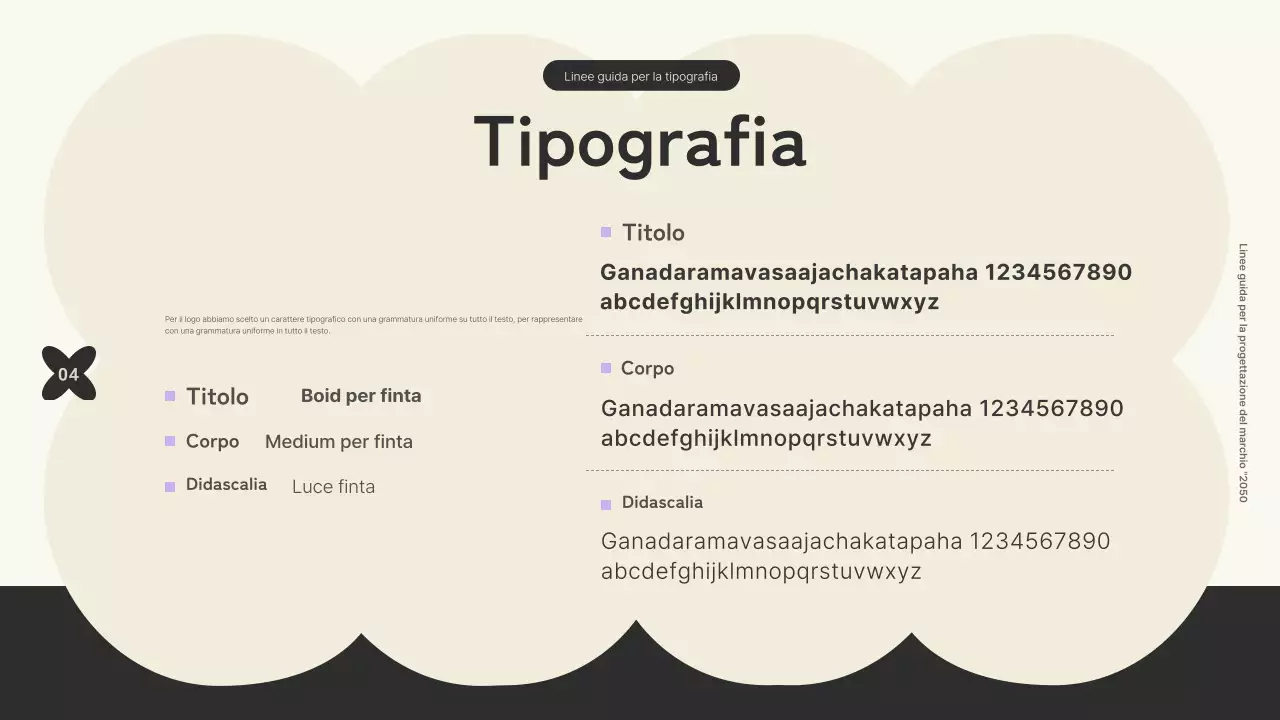 Logo branding con forme di tendenza con accenti neri e violaRegole empiriche