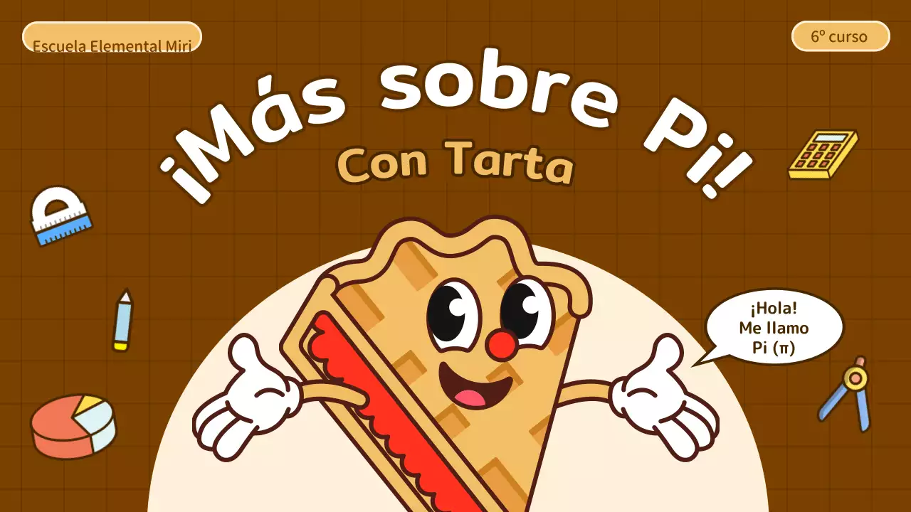 Educación Circunferencial de Dibujos Animados en Beige y Marrón