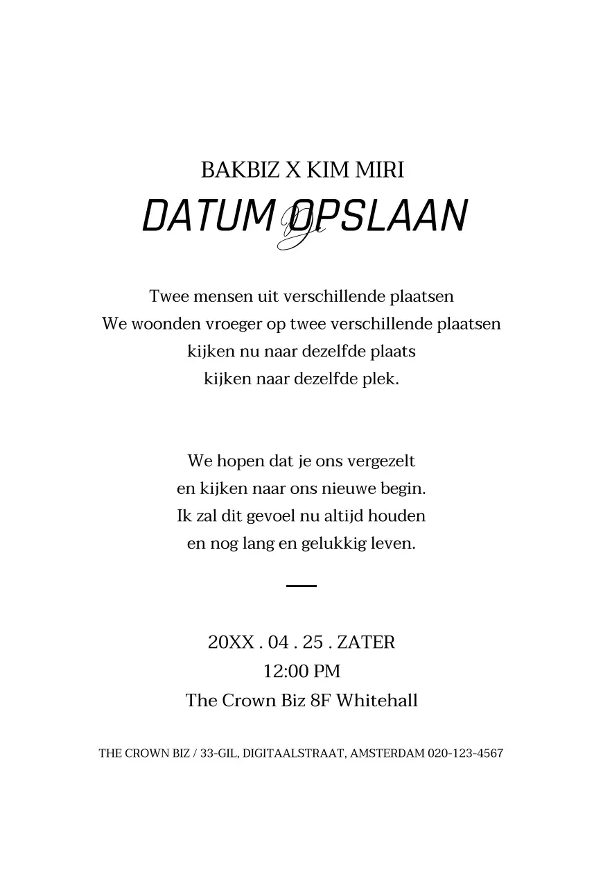 Eenvoudige ingelijste huwelijksuitnodigingen met zwart-wit bruidswerk