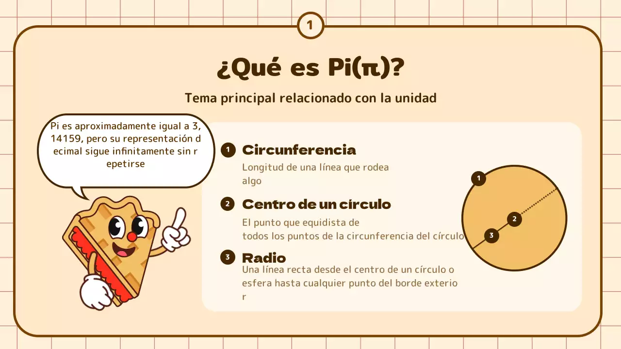 Educación Circunferencial de Dibujos Animados en Beige y Marrón