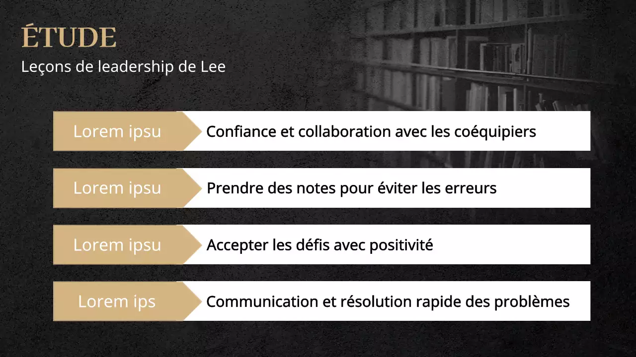 Un concept traditionnel et grandiose en noir et or