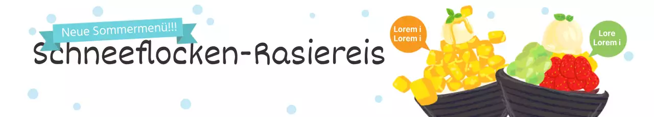 Schneeflocken-Rasiereis