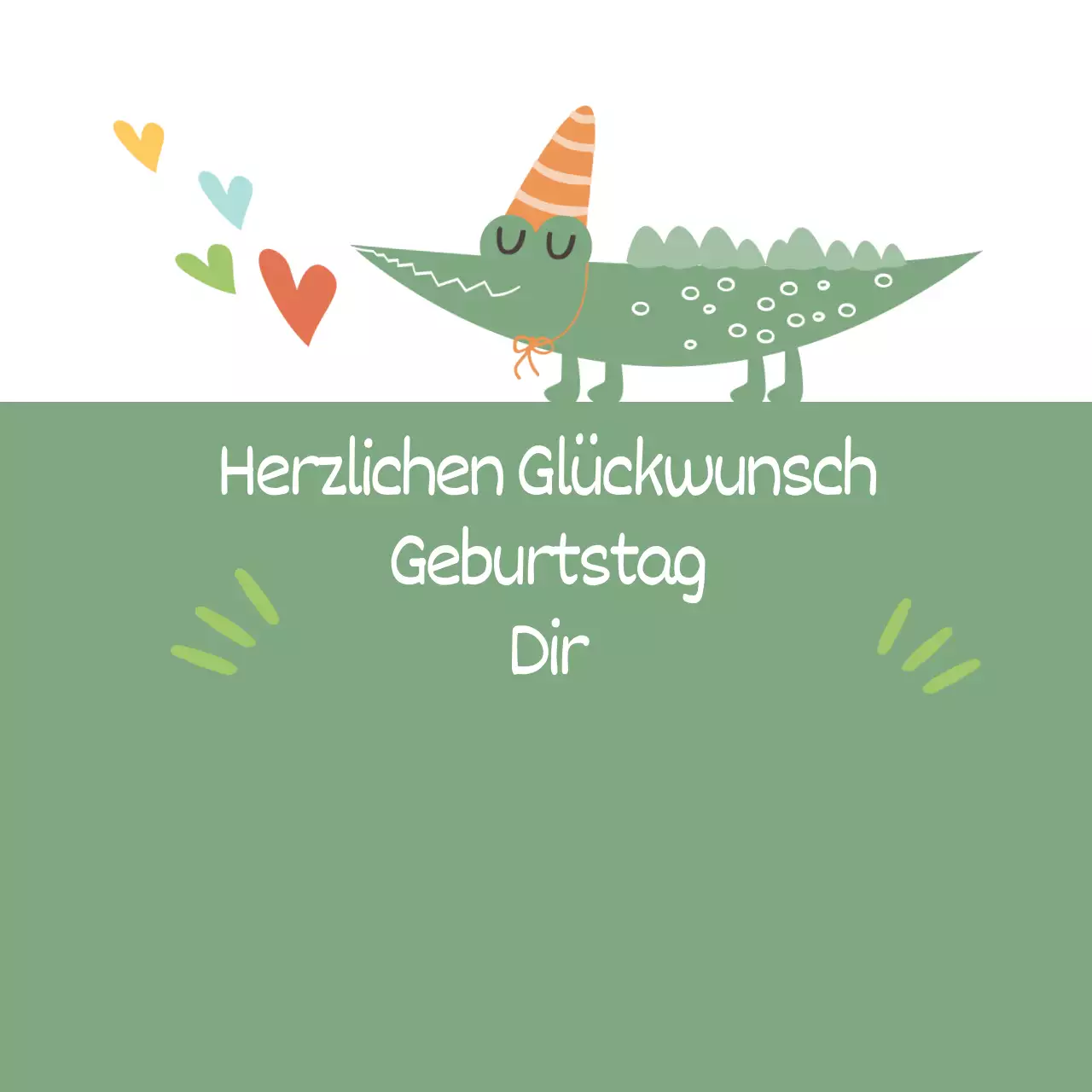 Alligator Geburtstag
