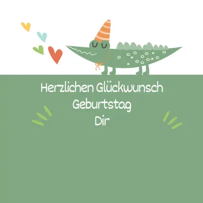 Alligator Geburtstag