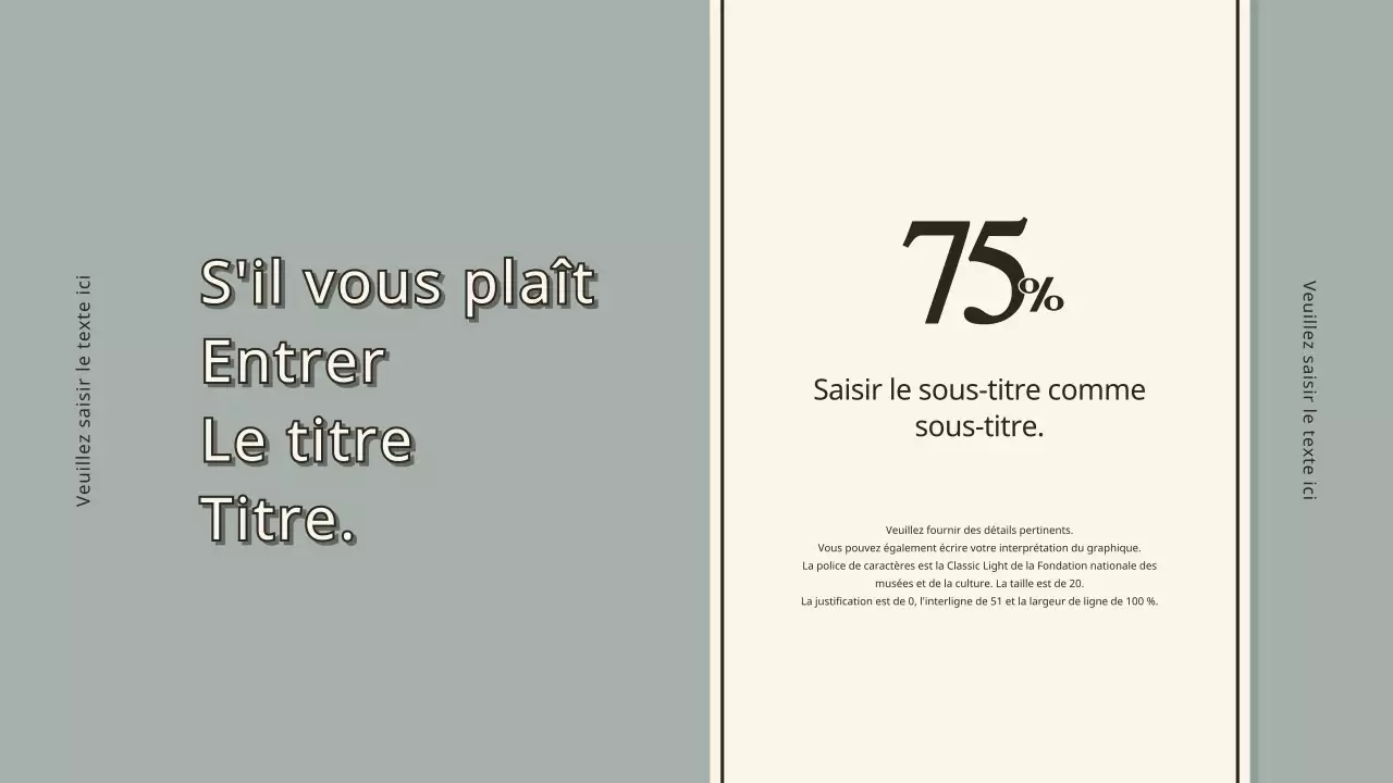 Présentation vintage en kaki et crème