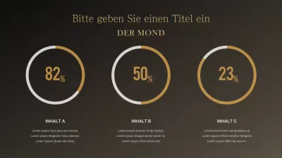 Einfaches Konzept Kreis Graph Design in Gold