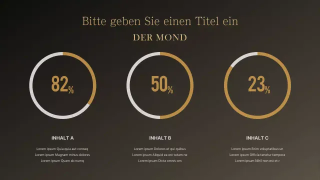 Einfaches Konzept Kreis Graph Design in Gold