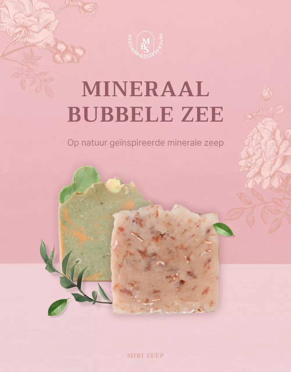 Lichtroze minerale reinigende natuurlijke zeep