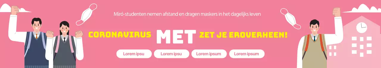 Roze Illustratie Nette Corona