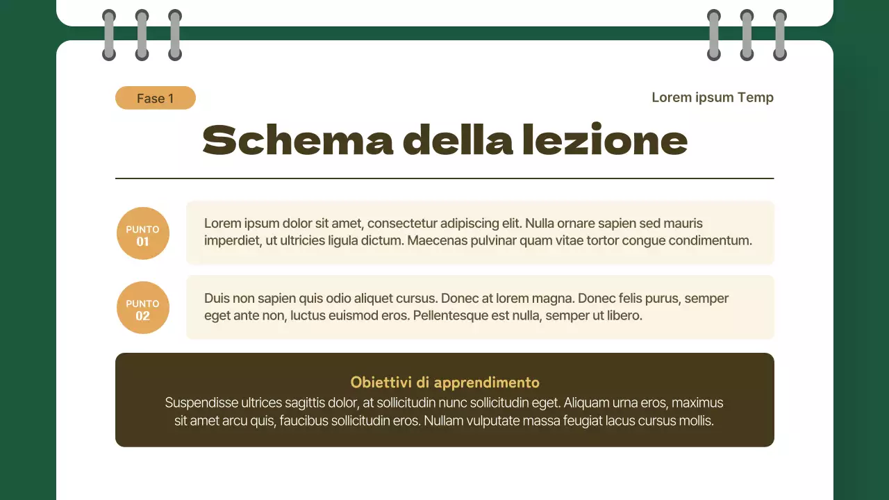 Concetto di classe giallo e verde Lezione di etica