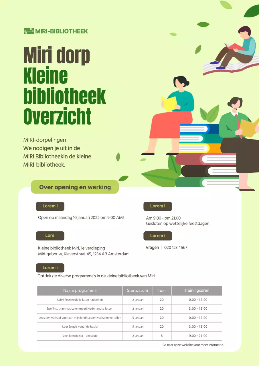 Greenbrown's Bibliotheek Webposter
