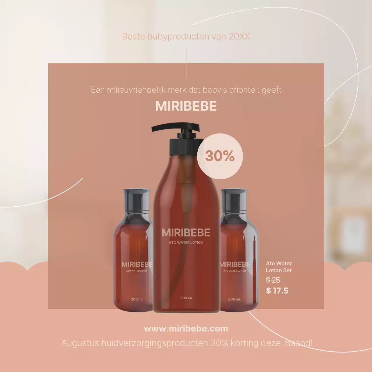 Hoe verzorg je een gevoelige roze en beige babyhuid?