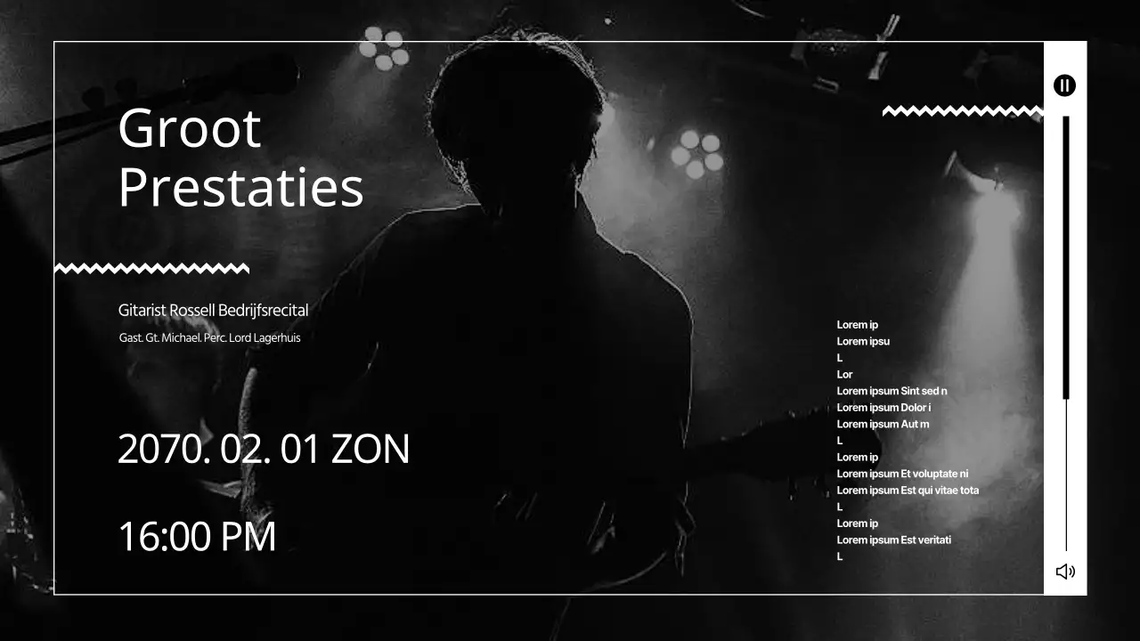 Een eenvoudige gitaristenportefeuille in zwart