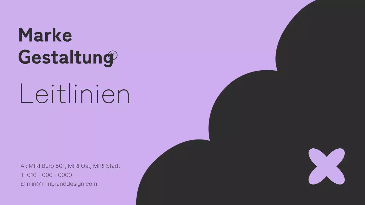 Logo-Branding mit trendigen Formen mit schwarzen und violetten AkzentenFaustregeln