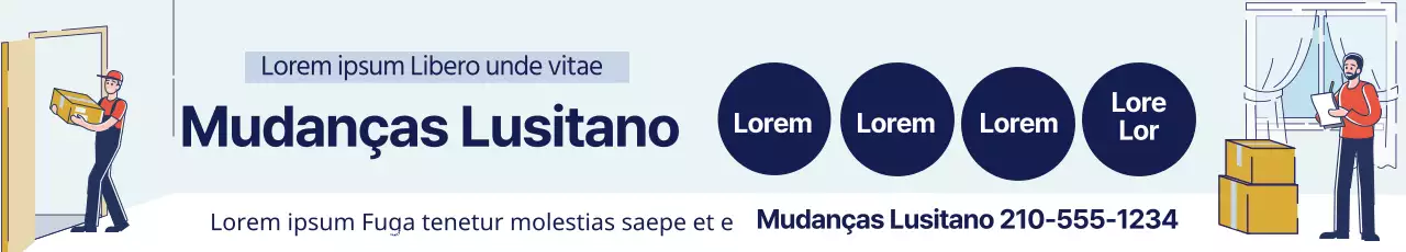 Ilustração azul Promoção de mudança Yongdal Neat