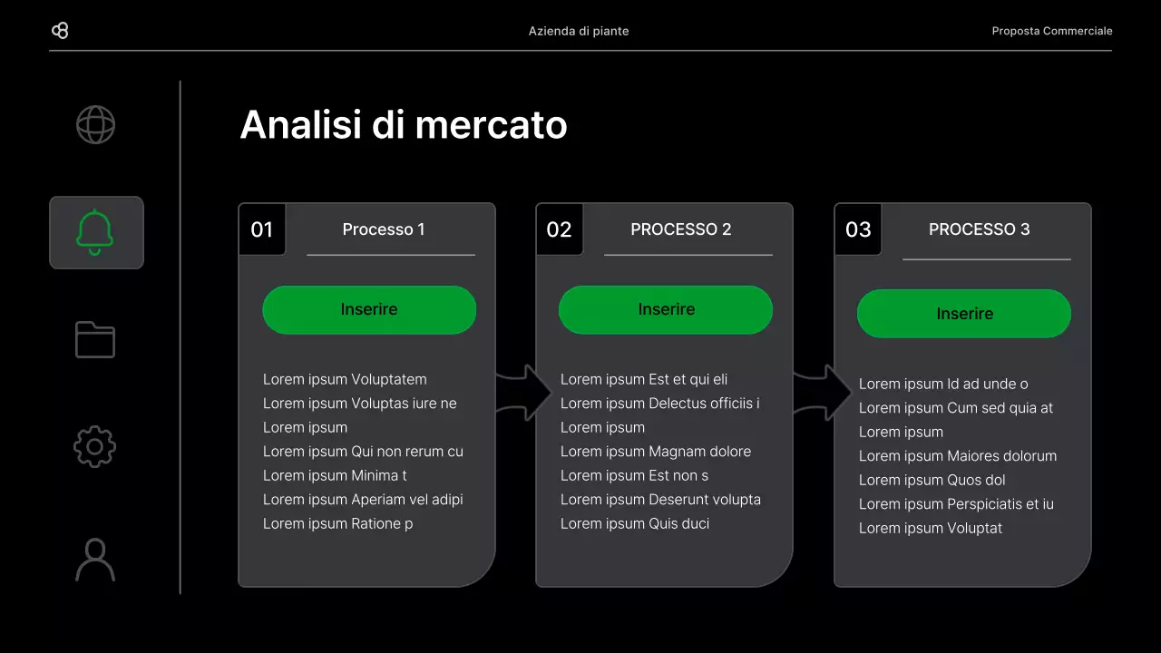Proposta di business in nero e verde concetto di foglia naturale