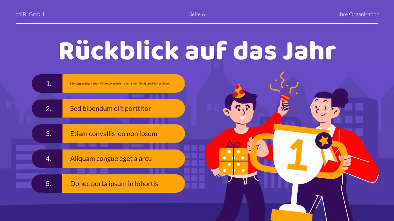 Präsentation zum Neujahrsempfang