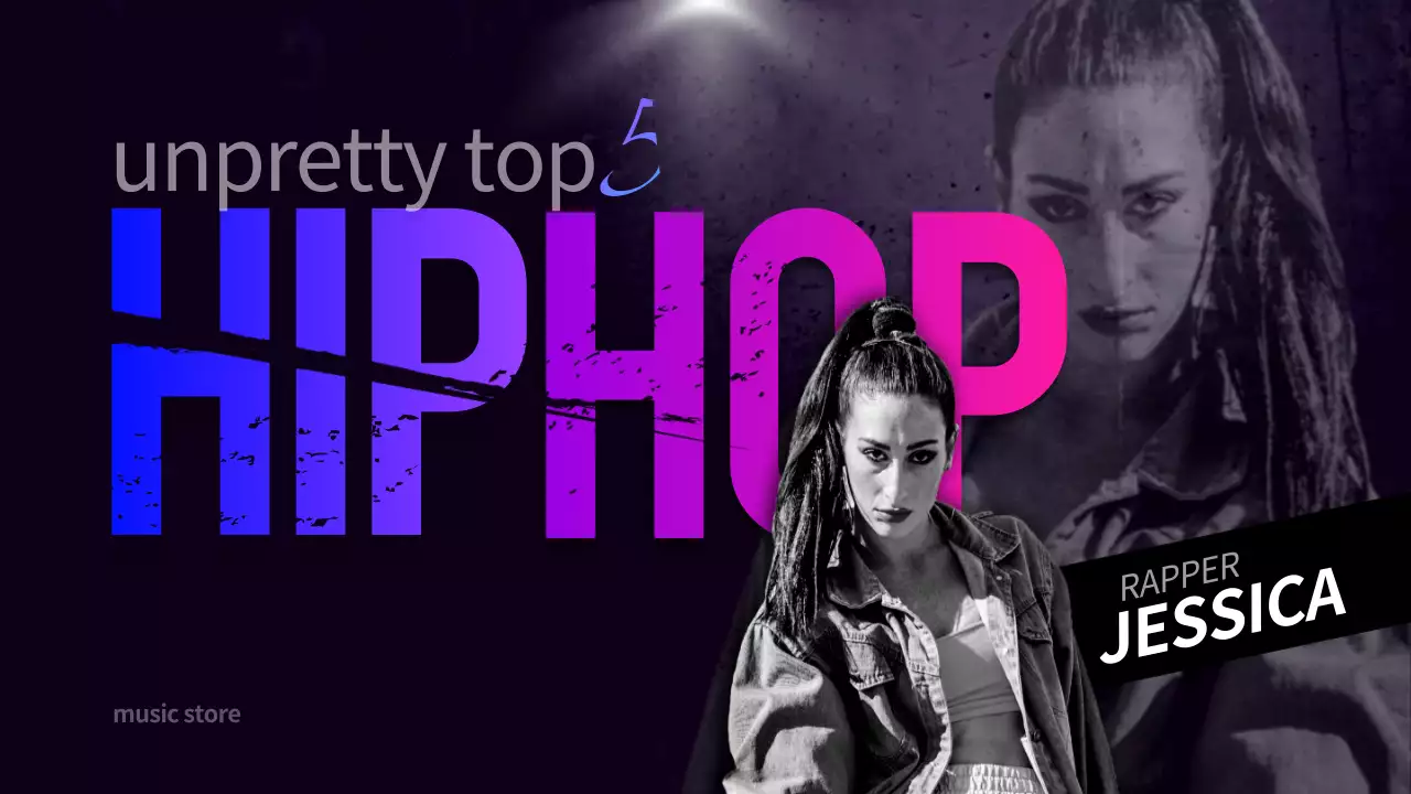 黒 クール ヒップホップ ポスター YouTube サムネイル