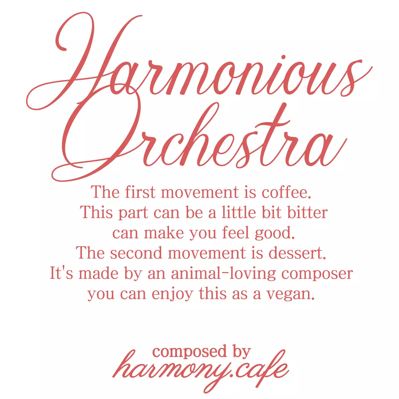 赤の英語テキストが強調された高級感のあるコンセプトのカフェ用。