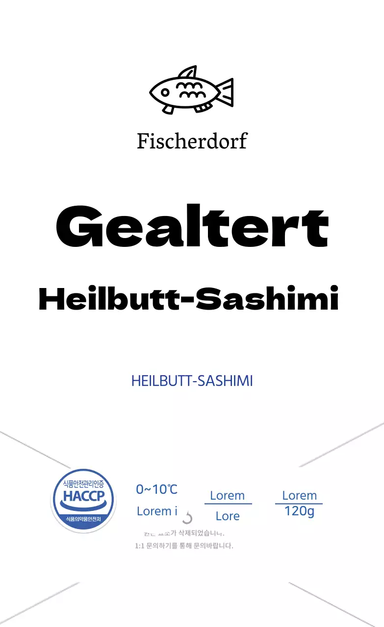Sashimi vom gereiften Heilbutt