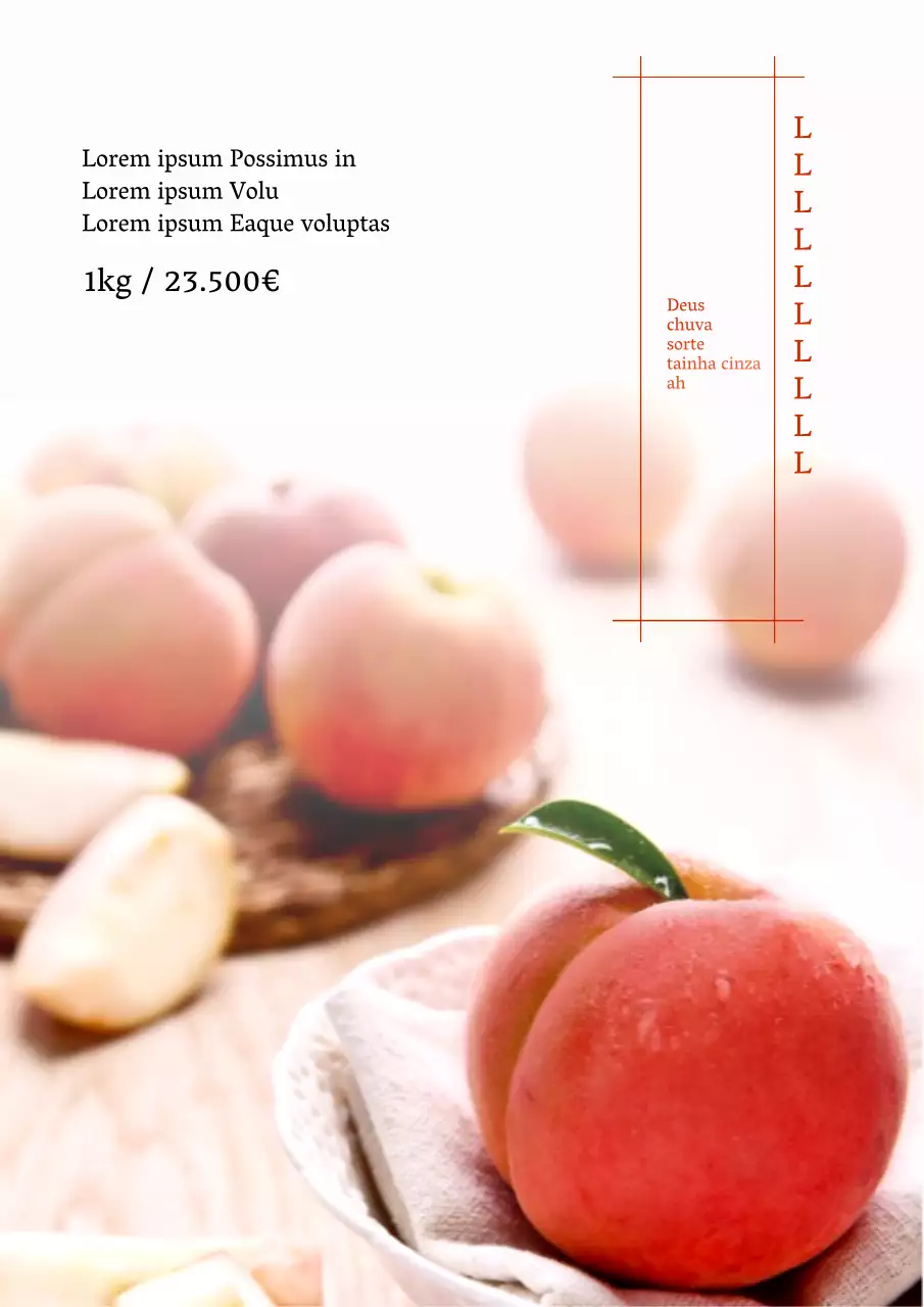 Promova os pêssegos de verão com um destaque fotográfico cor-de-rosa