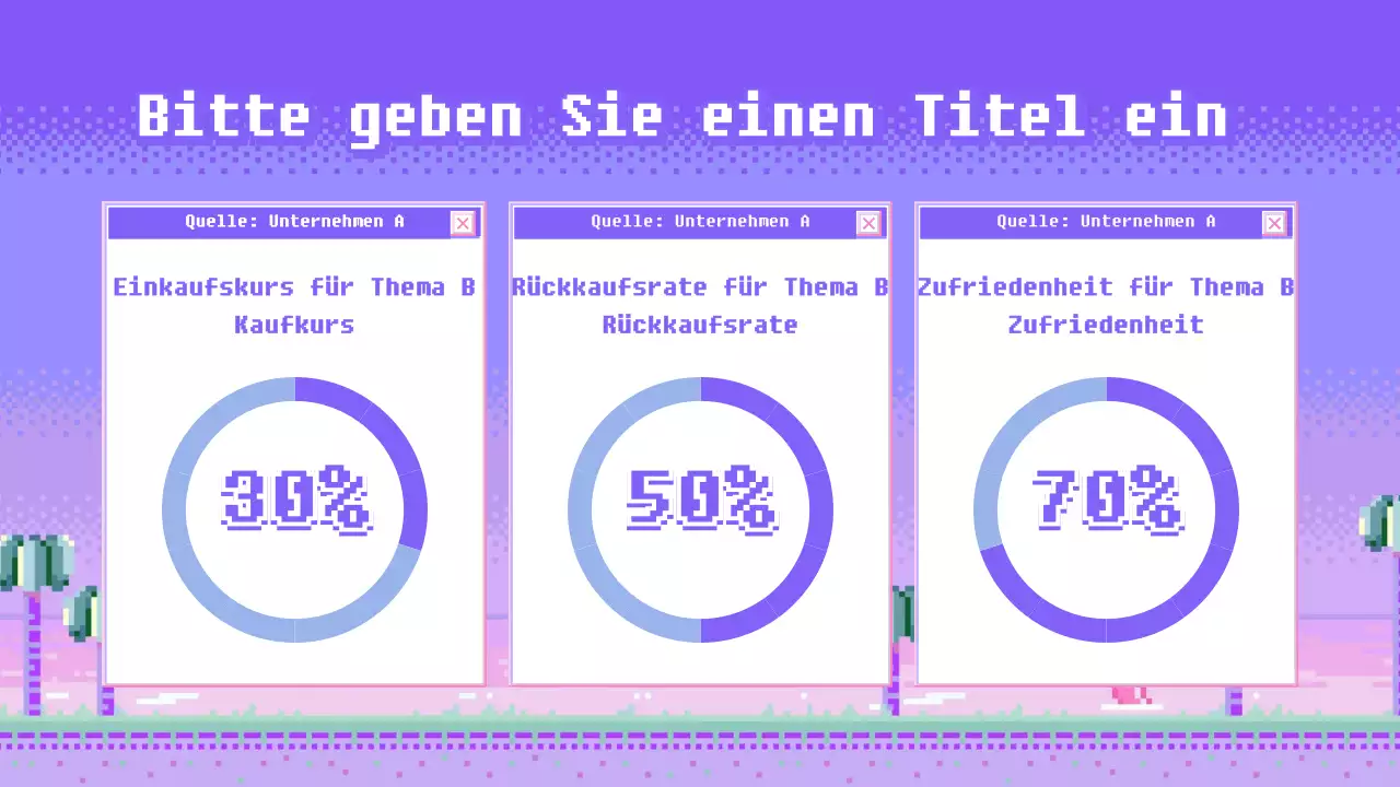 Pie Graph Design mit rosa Pinsel Konzept