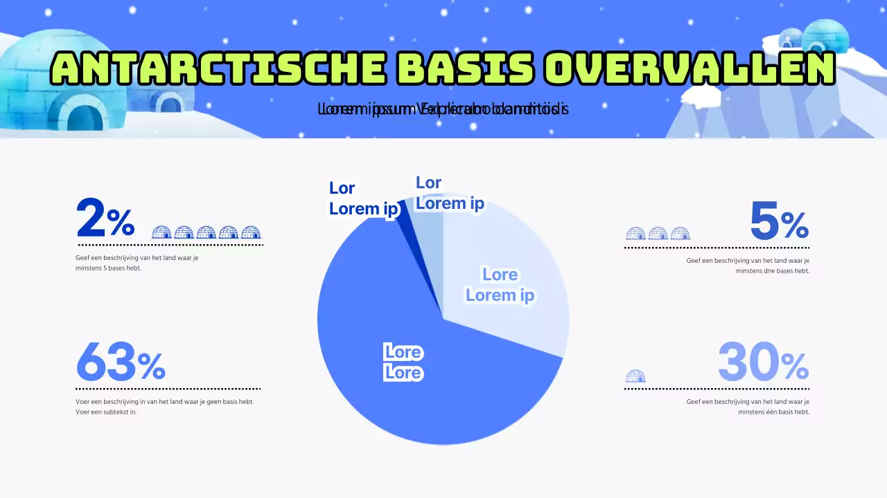 Antarctica onderwijs met blauwe pinguïn illustratie elementen