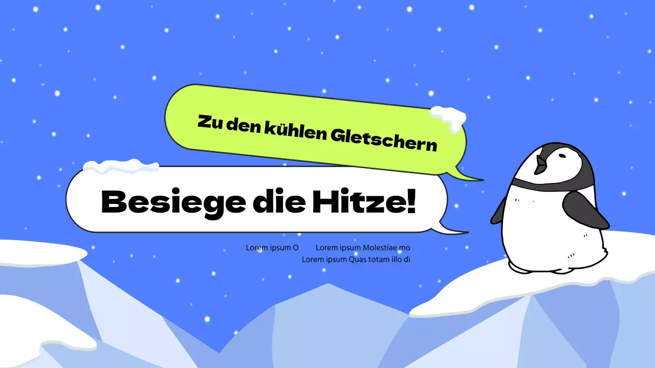 Antarktis Bildung mit blauen Pinguin Illustration Elemente