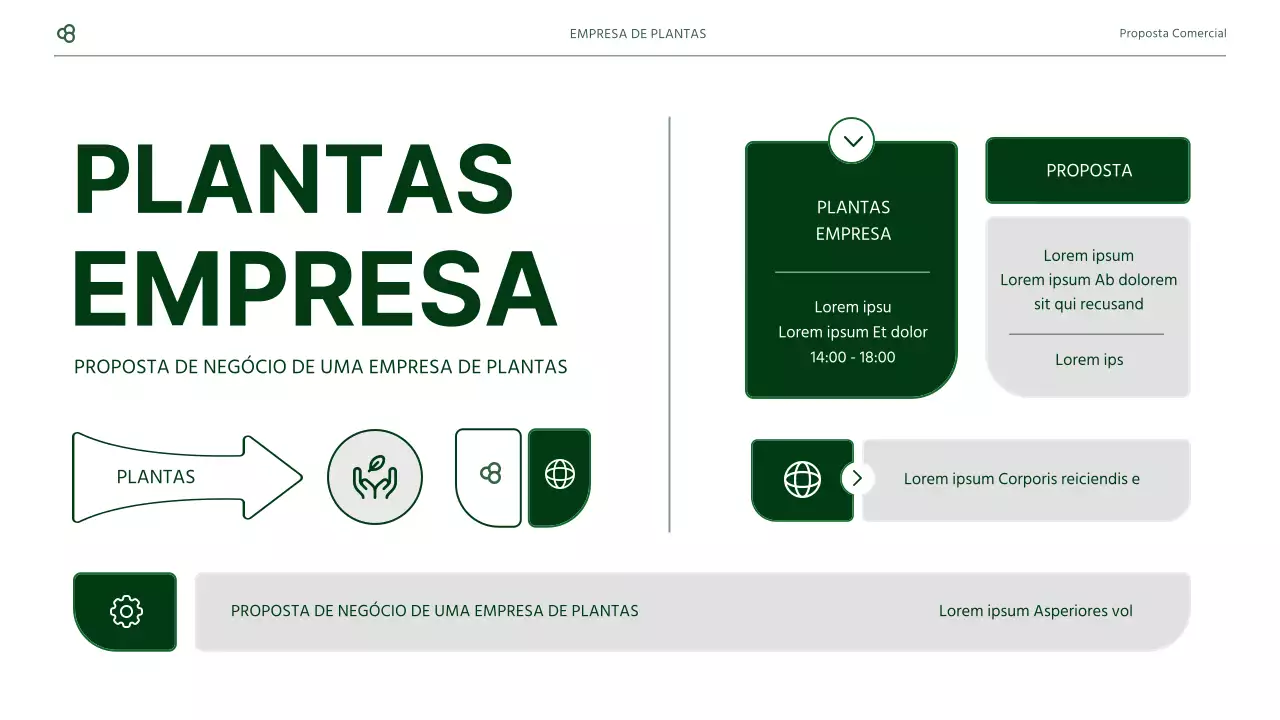 Proposta de negócio em branco e verde, conceito de folha natural