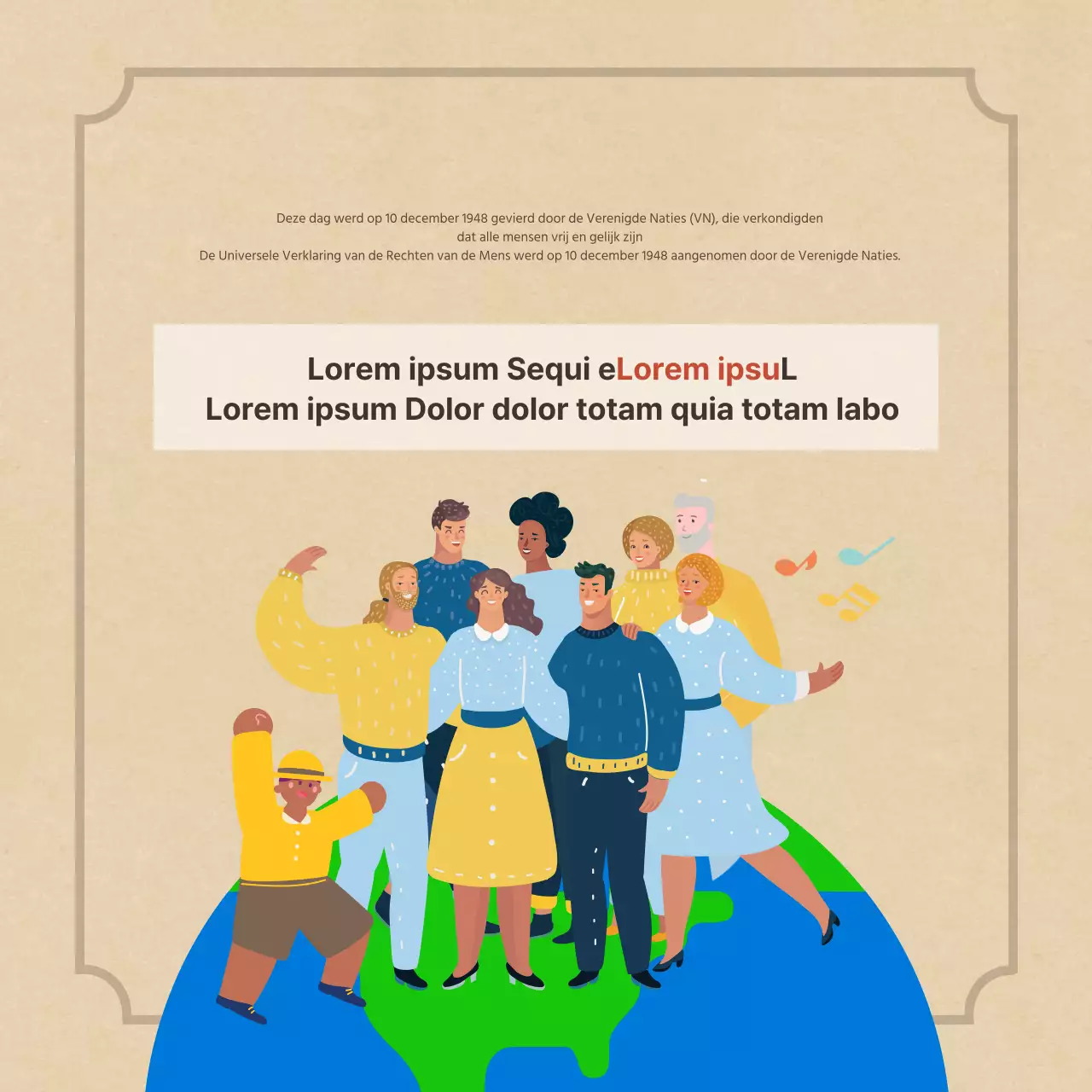 Duclass Wereld Dag van de Mensenrechten KaartNieuwsontwerp