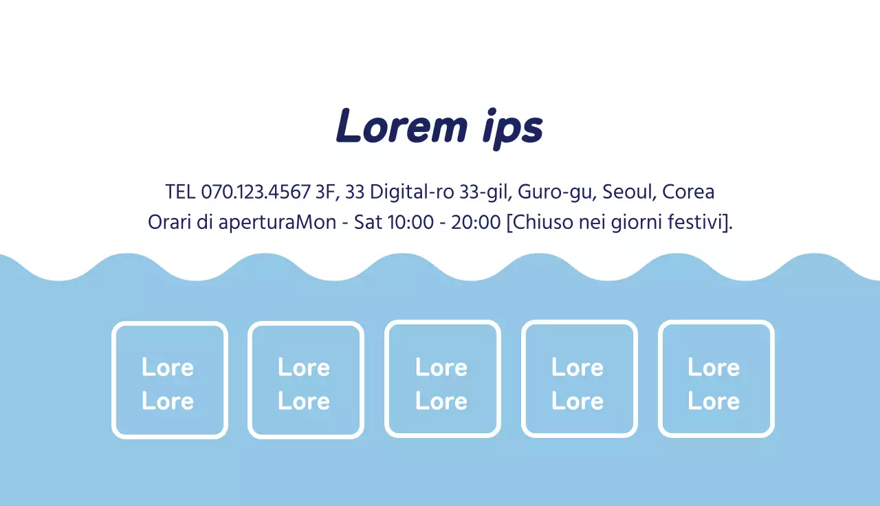 Illustrazione blu che promuove una lavanderia a gettoni pulita