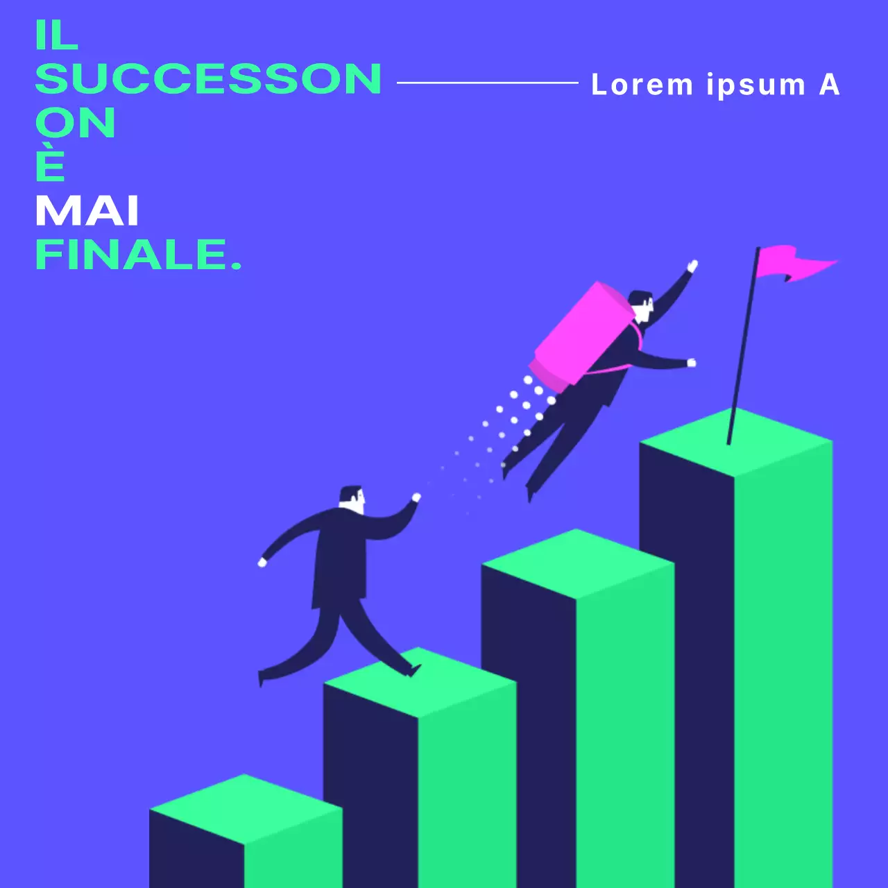 Messaggi di successo con un tocco di blu e verde