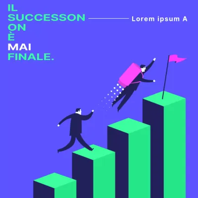 Messaggi di successo con un tocco di blu e verde