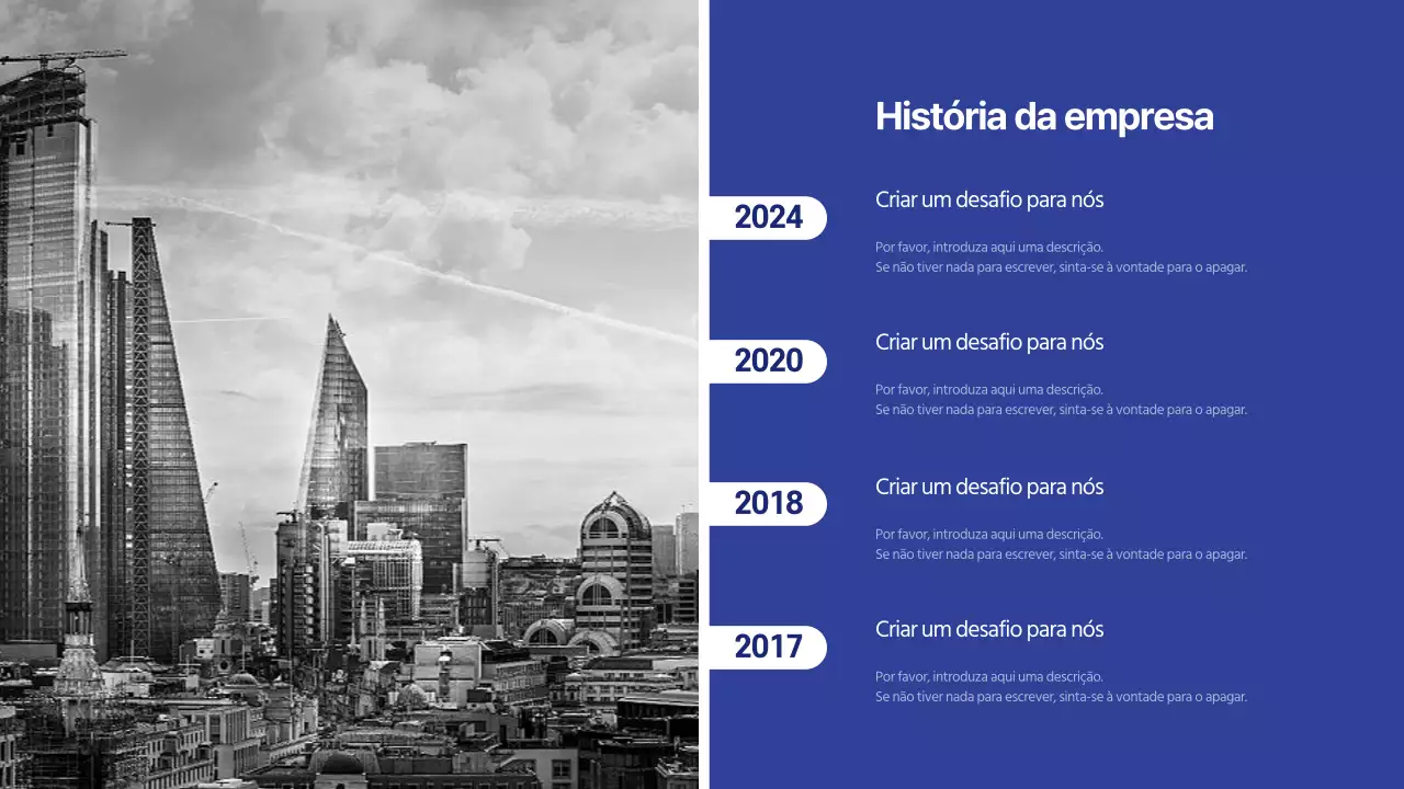 A história do azul, conceito limpo de linha cronológica infográfico de design