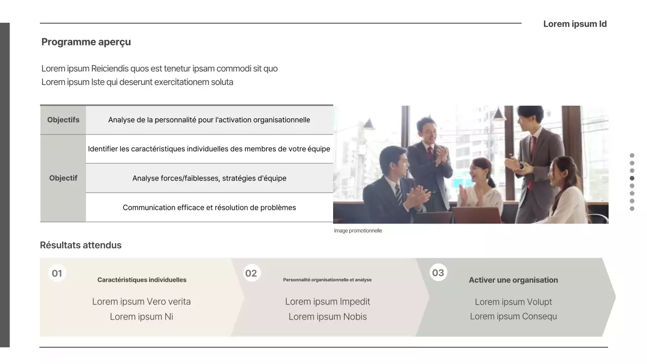 Proposition de cours sur le MBTI en beige clair et vert