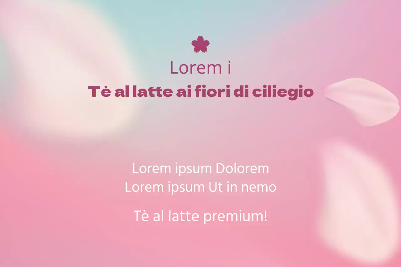 Tè al latte ai fiori di ciliegio