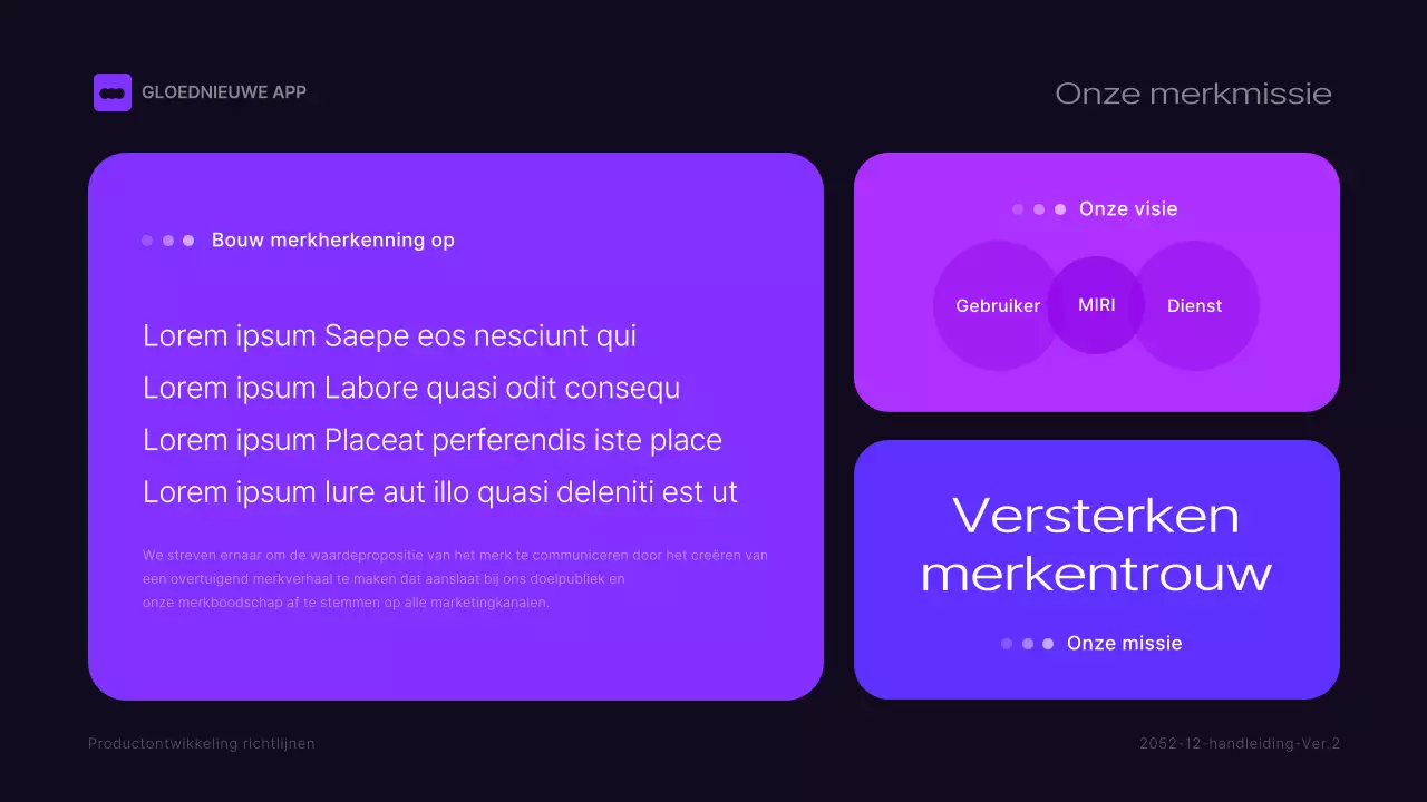 Zwarte en paarse merkrichtlijnen