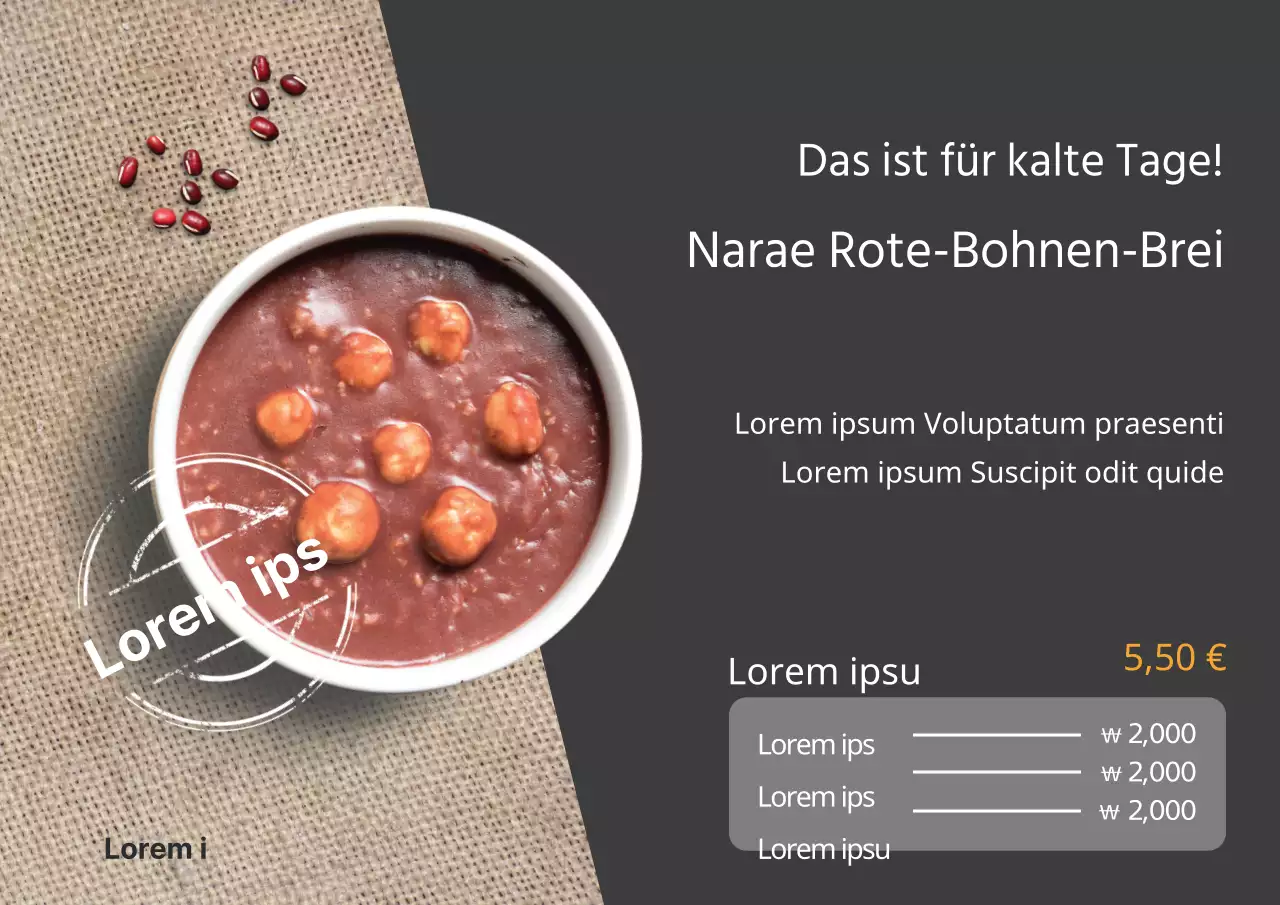 Winterlicher Rote-Bohnen-Brei Offene Veranstaltung