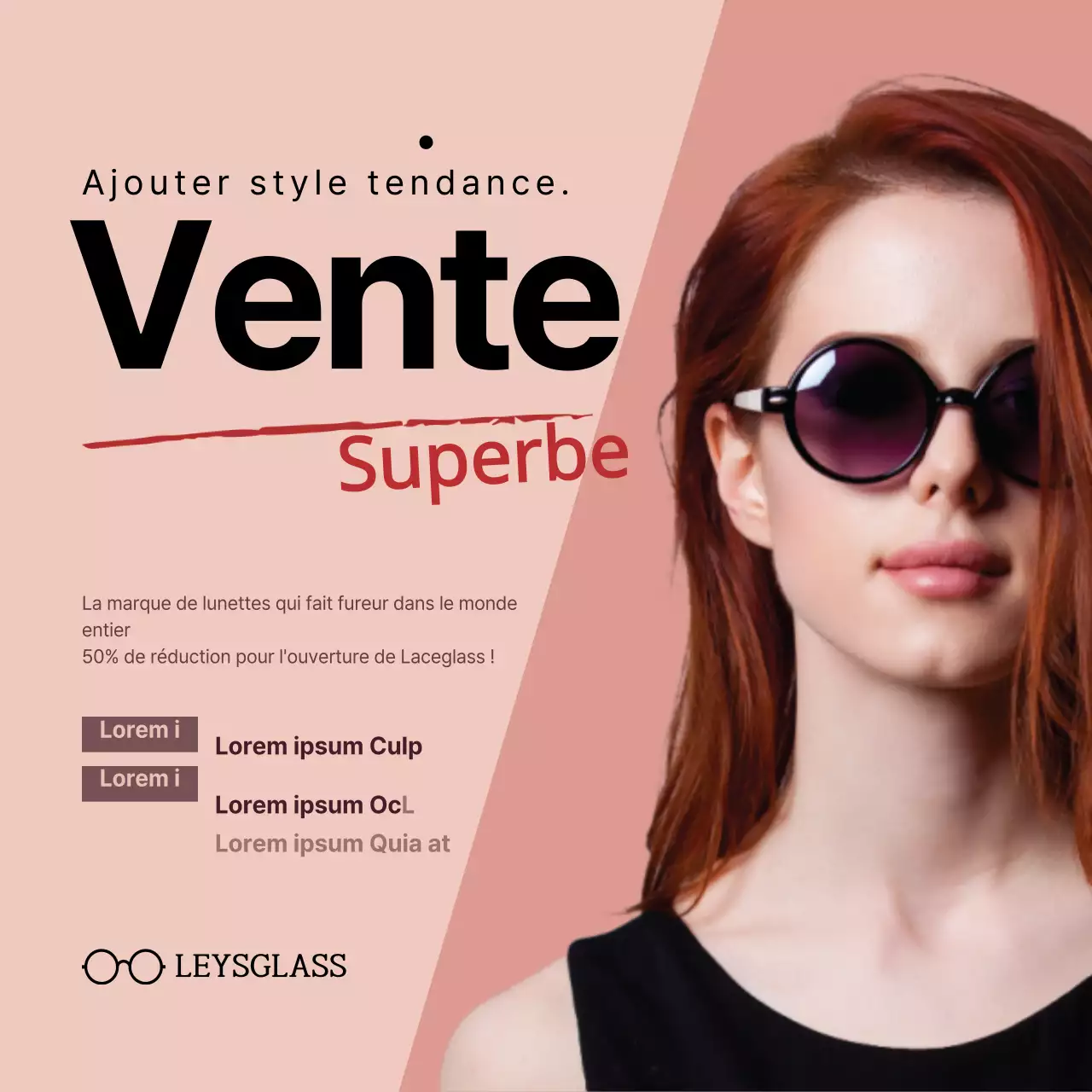 Vente de lunettes