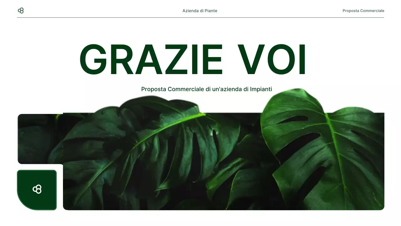 Proposta di business in bianco e verde concetto di foglia naturale