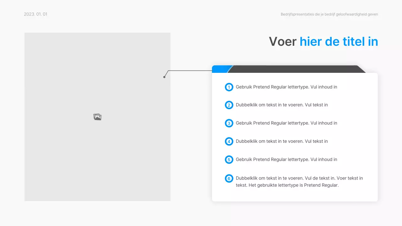 Bedrijfsrapport met een modern kleurverloop in blauw en wit