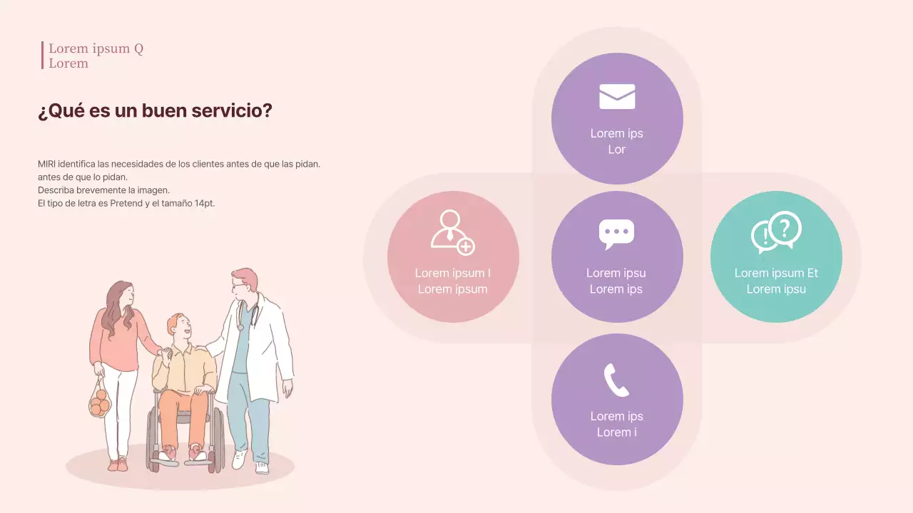 Manual de formación sobre la amabilidad en el hospital CS en colores rosa pastel