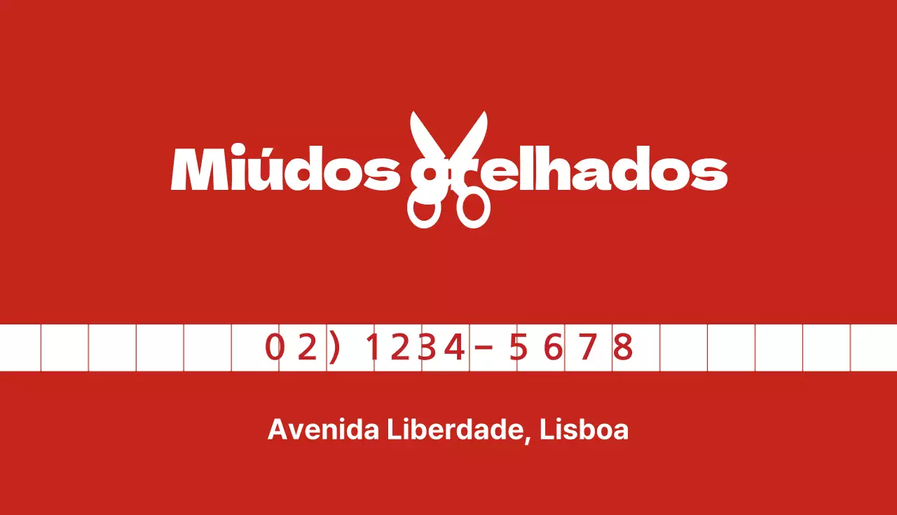 Cartões de visita para salão de cabeleireiro