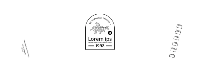 Promoot en informeer je café met een helder, zwart-wit embleemlogo