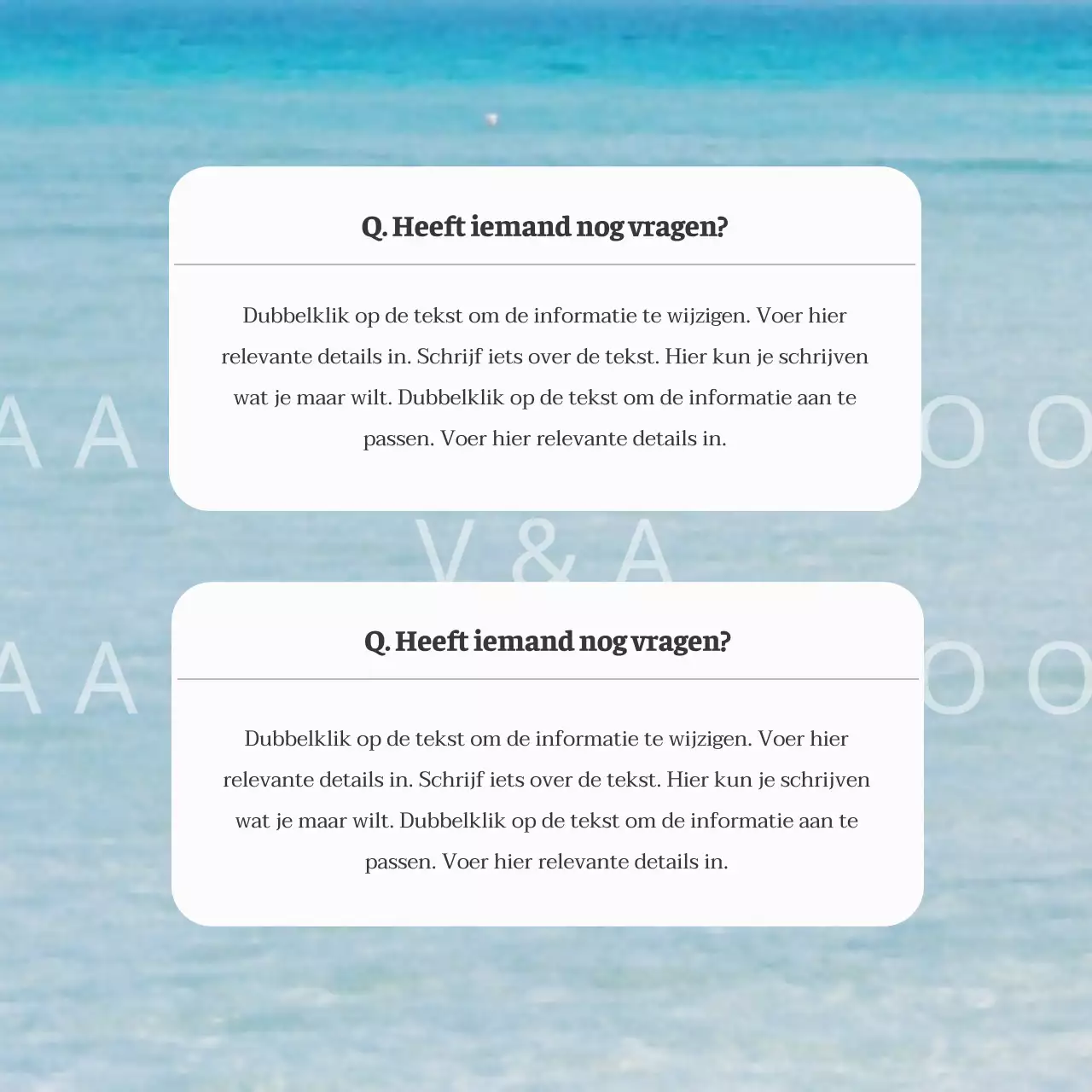 Blauw van de zee Concept Strand Fotolay-out Bundel Pakket